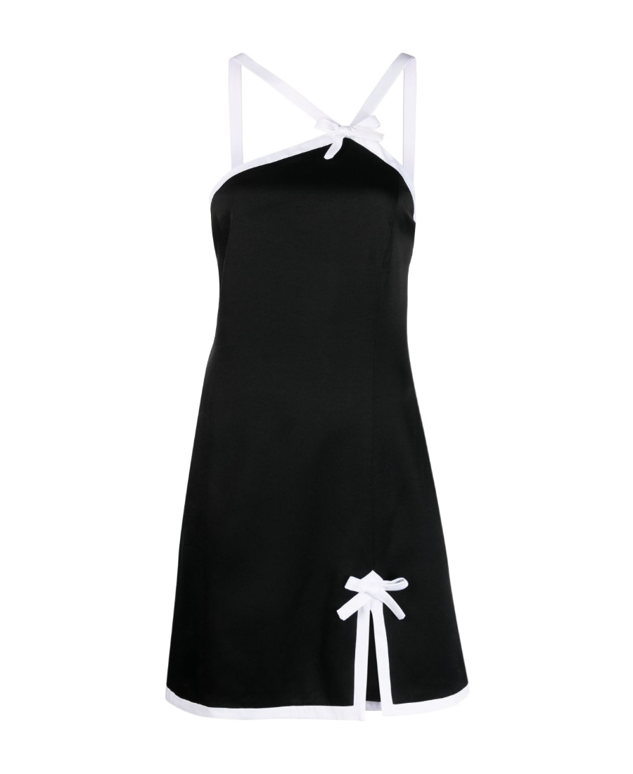 Msgm Woman Short Dress Black Size 8 Viscose In Black