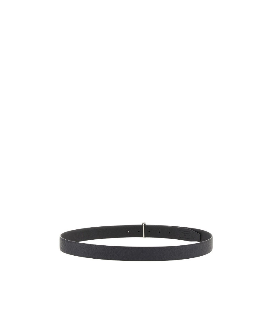 Tom Ford Logo-plaque Leather Belt In Blue