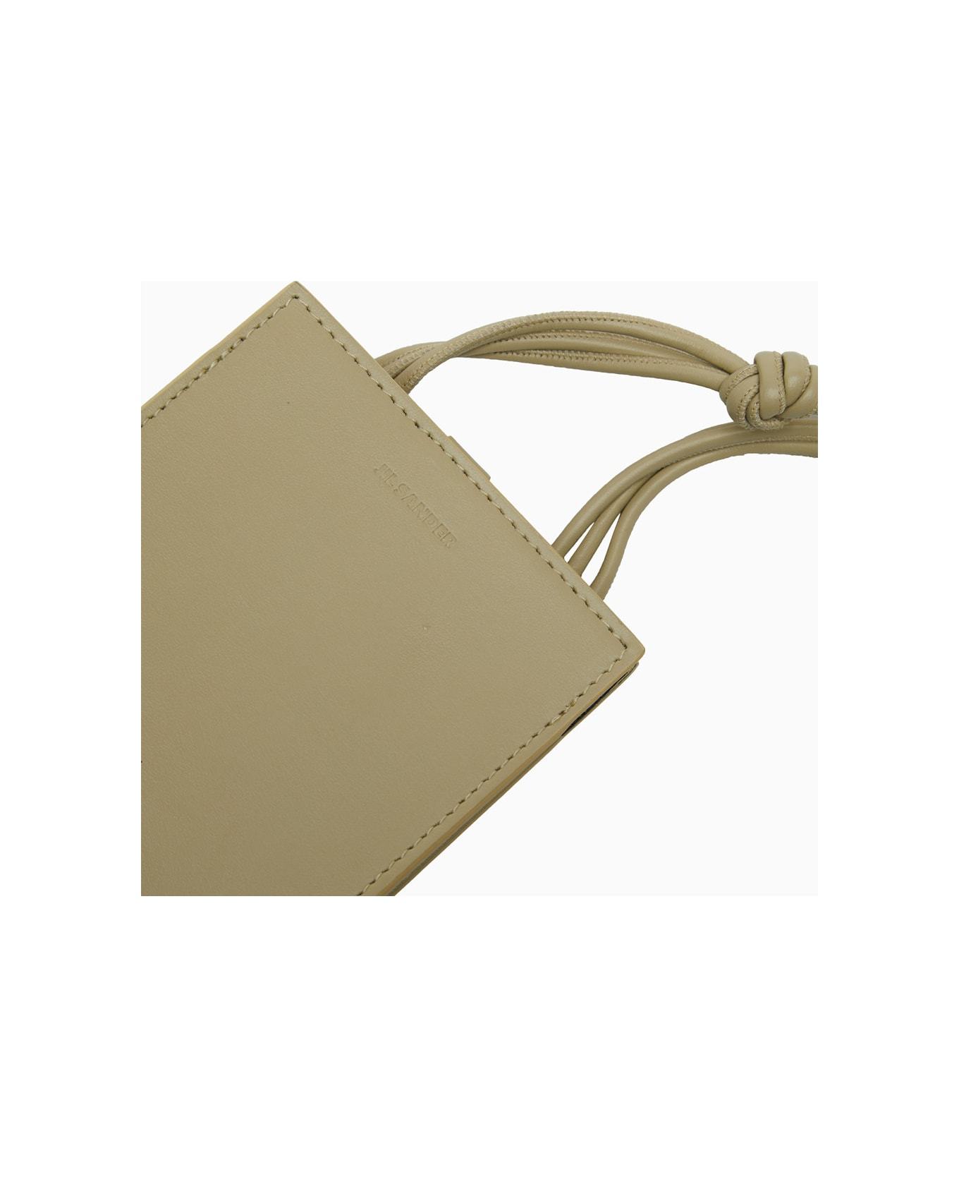 Jil Sander Leather Twisted Strap Bag In Nude