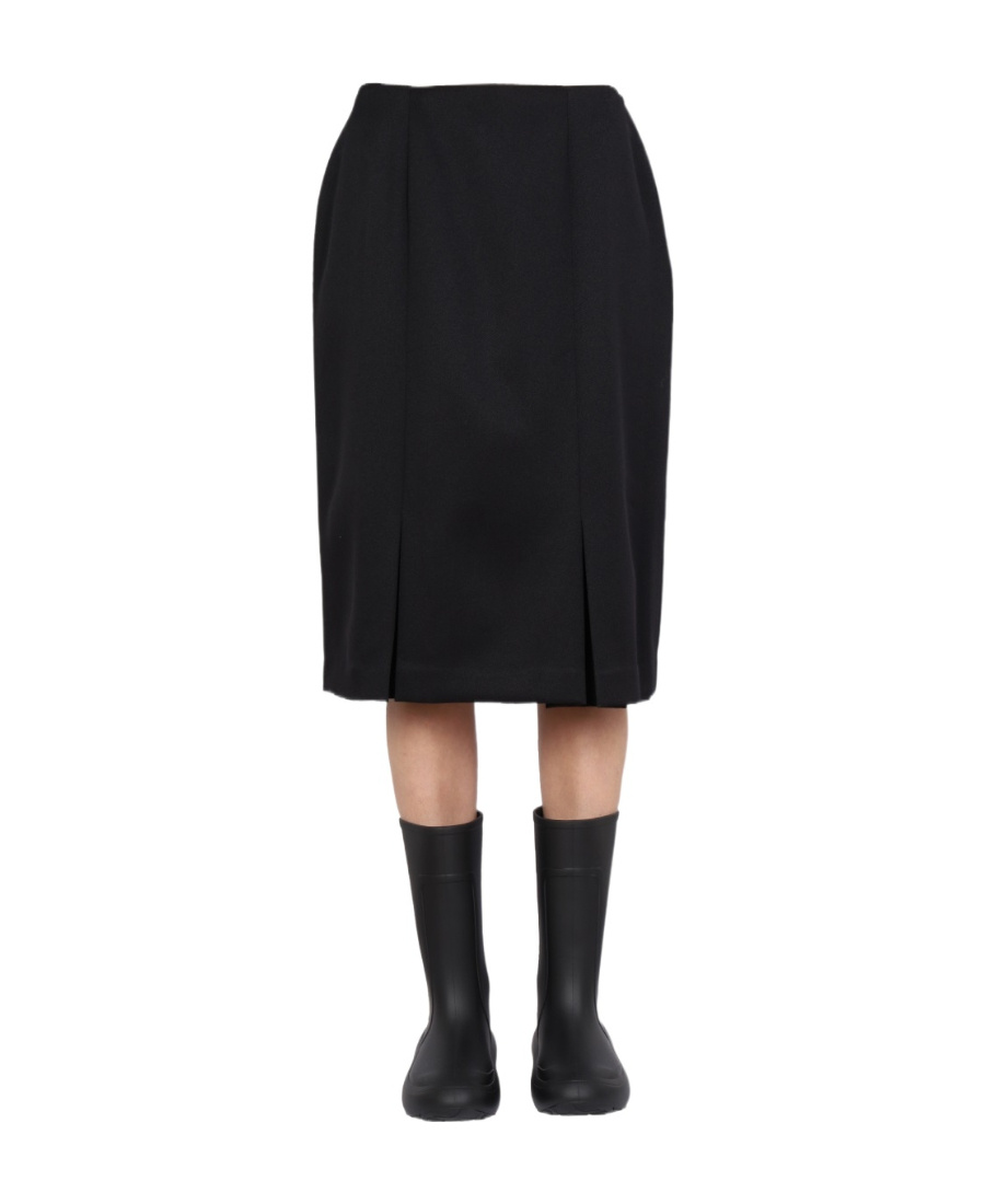 Raf Simons A-line Midi Skirt In Black