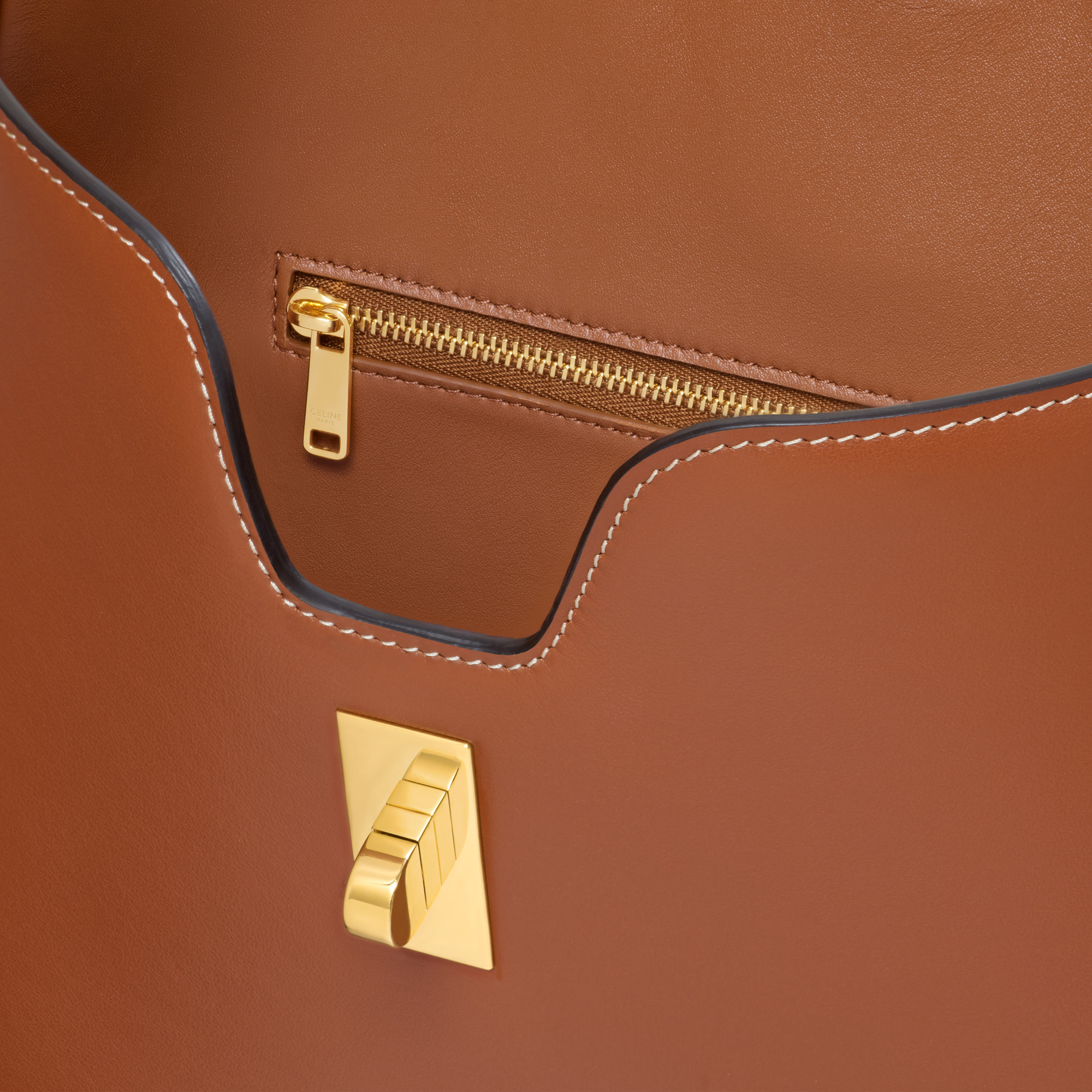 Celine Camille 16 Medium Soft Bag In Smooth Calfskin In Brown