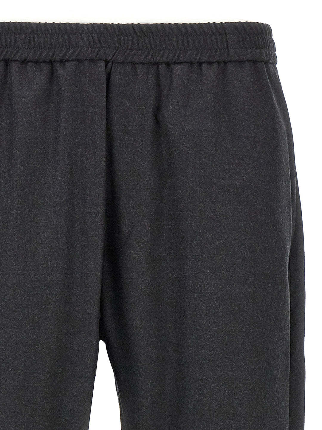 Shop Barena Venezia Bativoga Flannel Trousers In Black