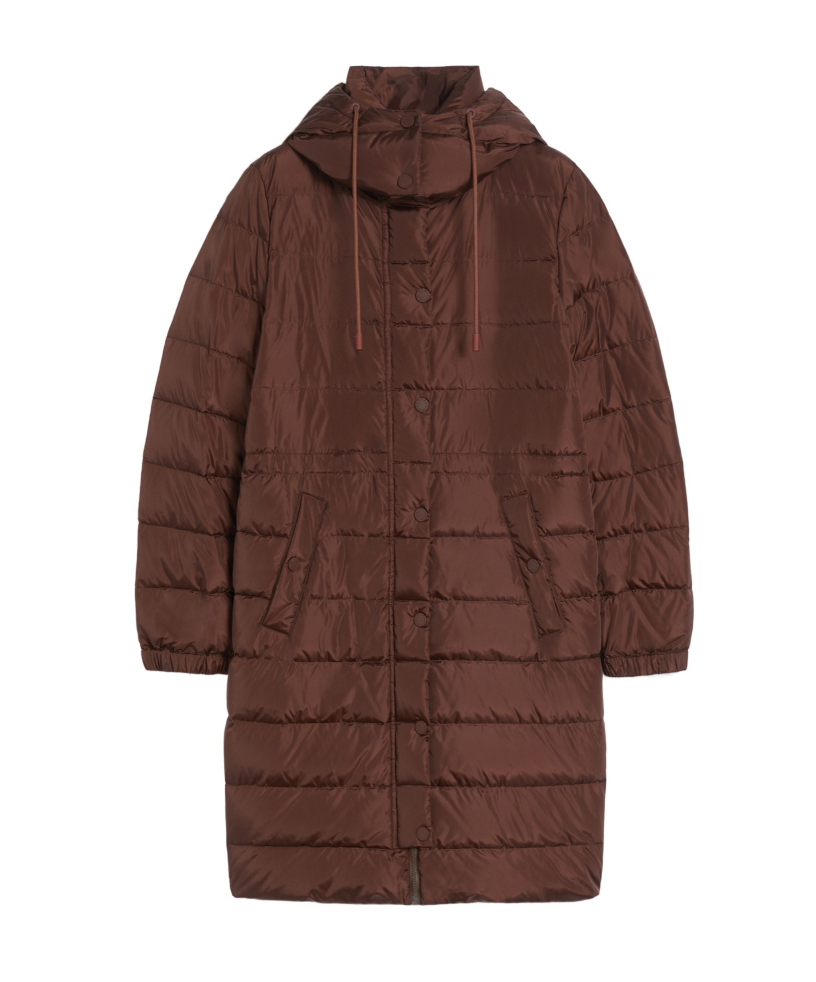 Weekend Max Mara Hooded Cotton Jacket In Burgundy