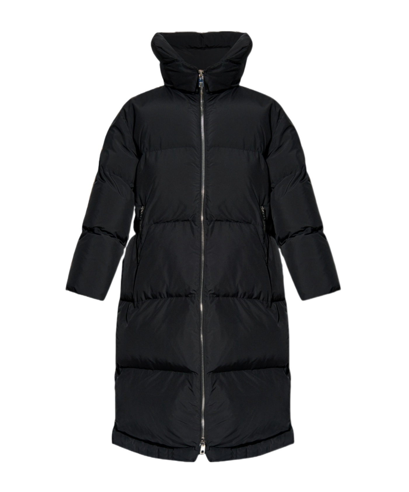 Dolce & Gabbana Logo-plaque Padded Coat In Black