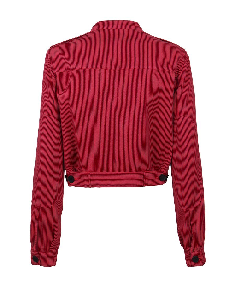 Kenzo Cropped Denim Jacket In Red