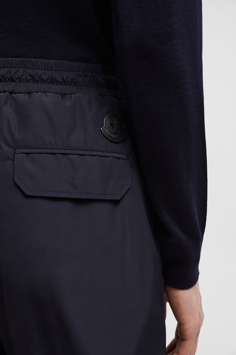 Moncler Tailored Trousers Multiple Pockets In Blue