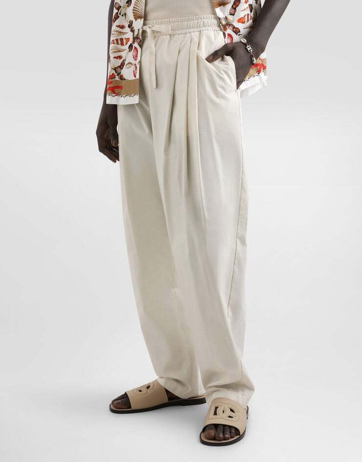 Dolce & Gabbana Pleated Drawstring Trousers In Neutral