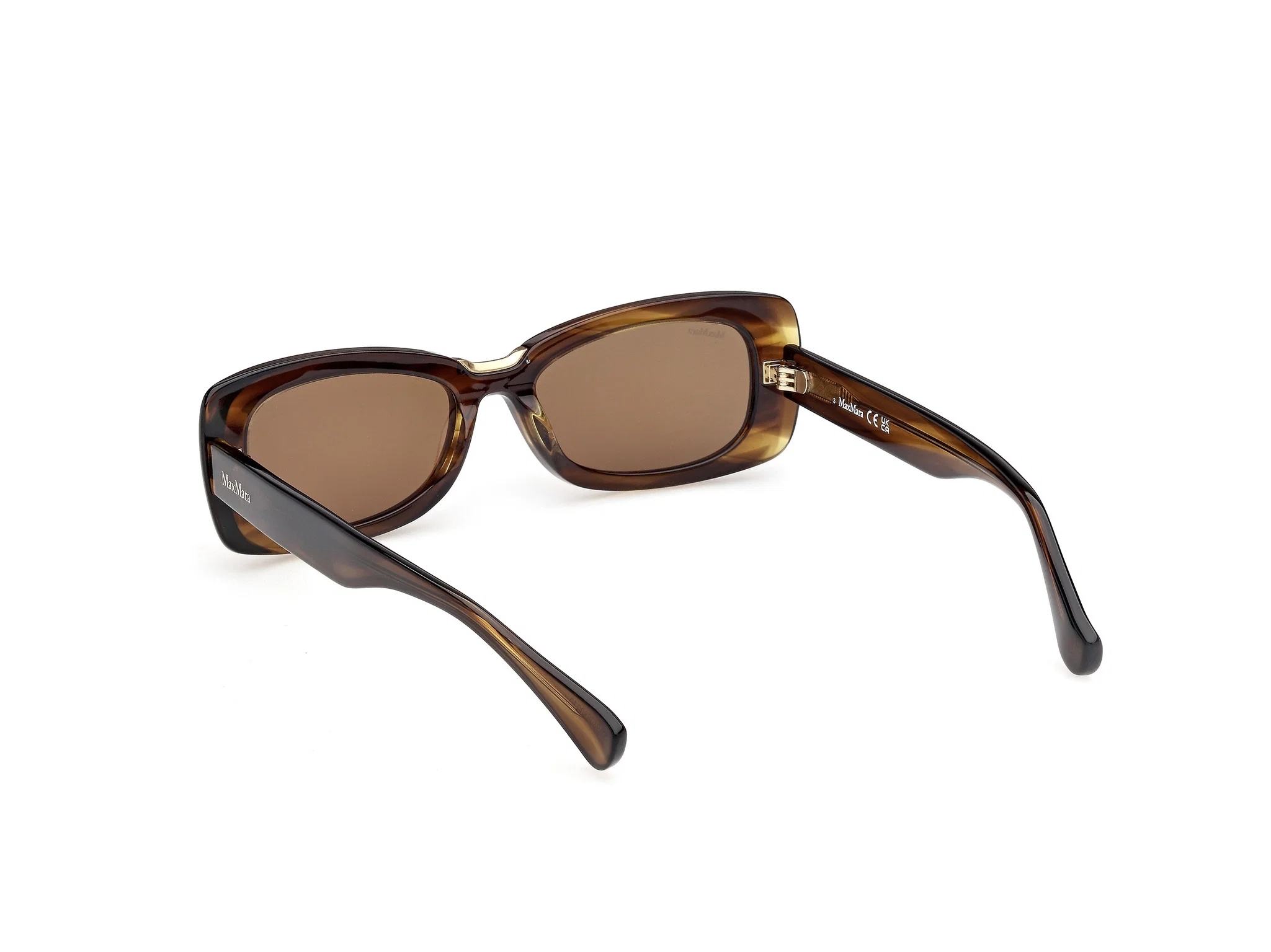 Max Mara Rectangular Frame Sunglasses In Brown
