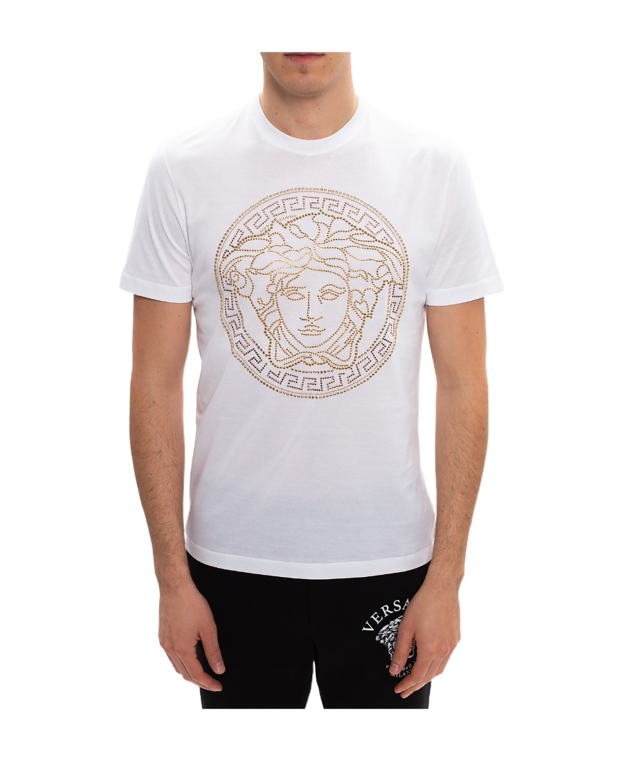 VERSACE VERSACE EMBELLISHED CREWNECK T-SHIRT