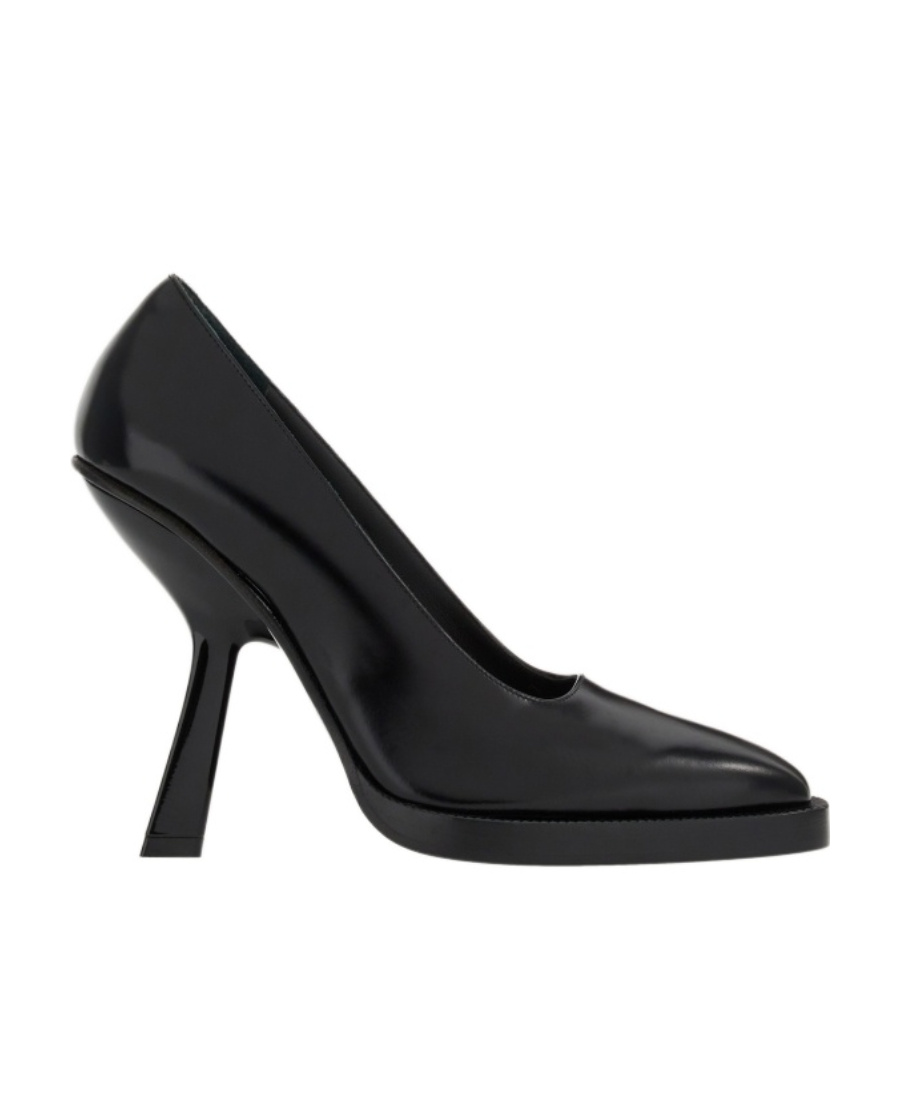 Ferragamo Black Leather Anser X5 Pumps In Black