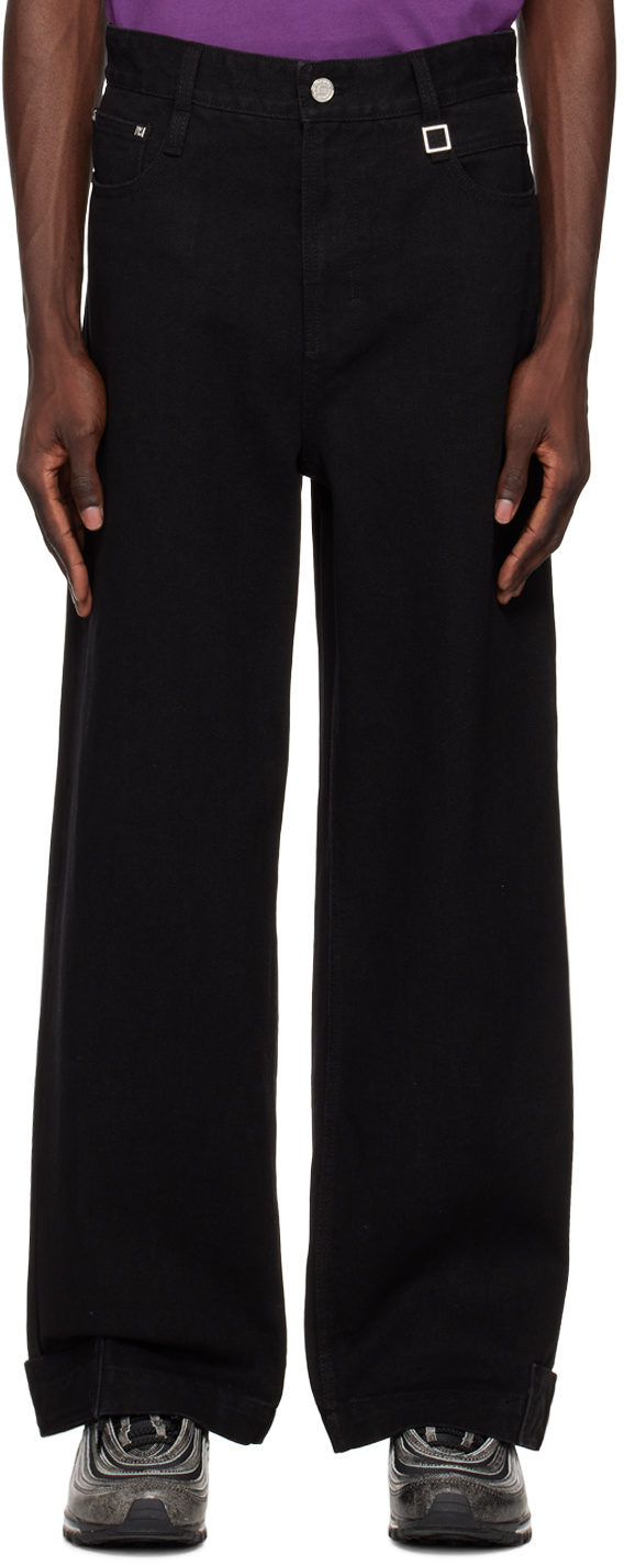 Wooyoungmi Multi-pocket Jeans In Black