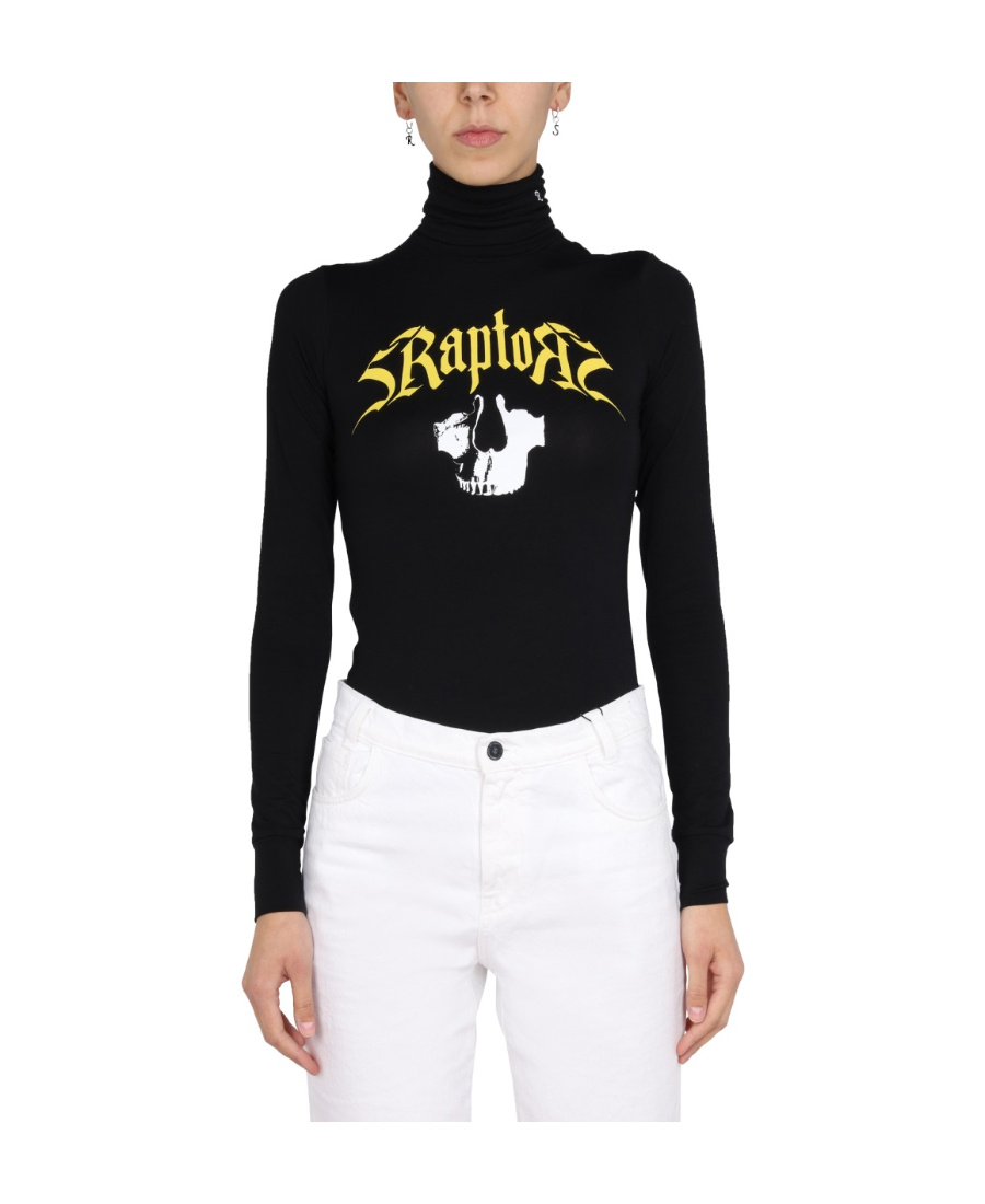 Raf Simons Logo Embroidery T-shirt In Black