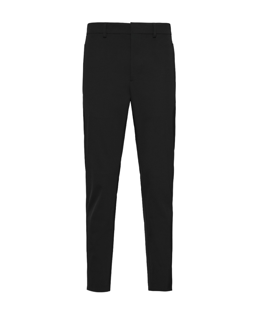 Prada Stretch Technical Fabric Pants In Black