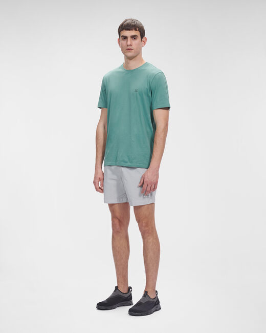 C.p. Company Logo-patch Elasticated-waist Shorts In Gray