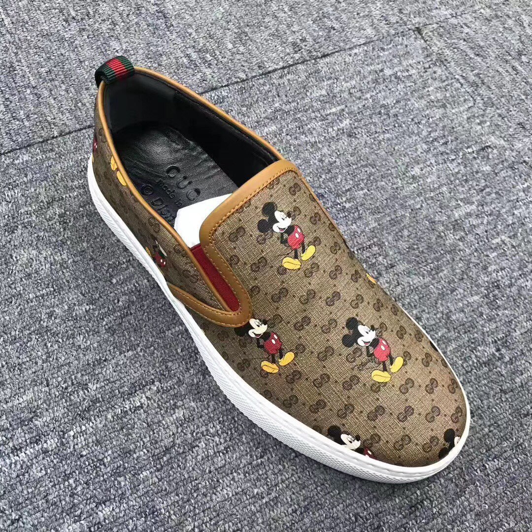 Gucci Printed Pattern Leisure Sports Shoes In Multicolor