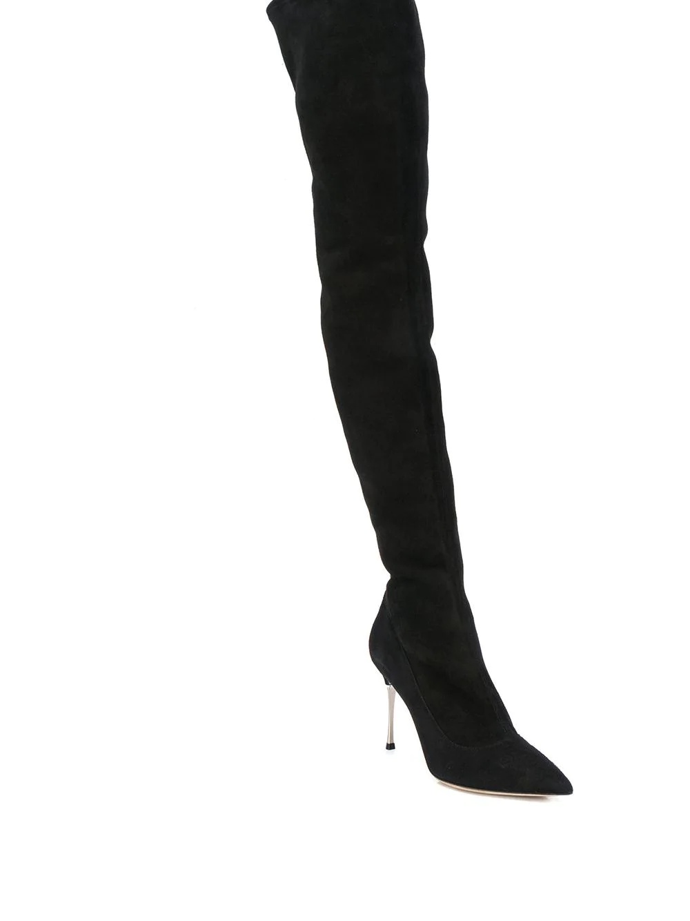 Sergio Rossi Godiva Knee Boots In Black