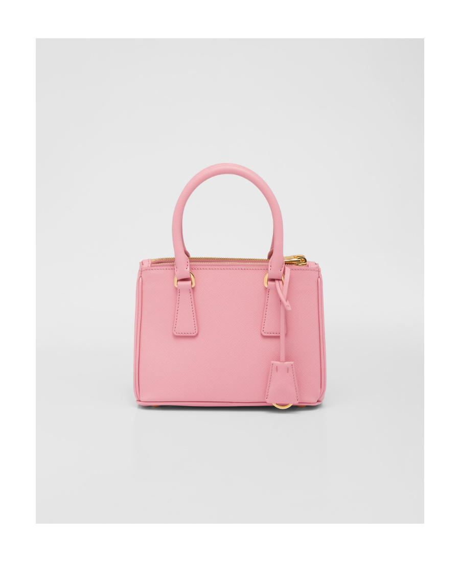 Prada Galleria Saffiano Leather Micro Bag In Pink