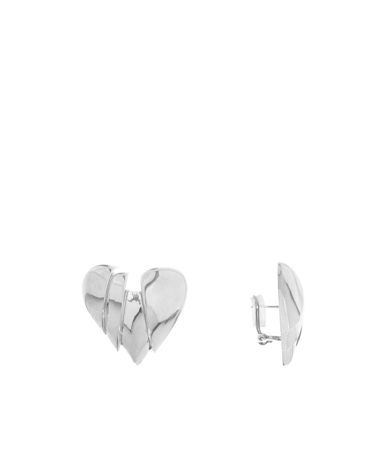 AMINA MUADDI HEART-SHAPED EARRINGS