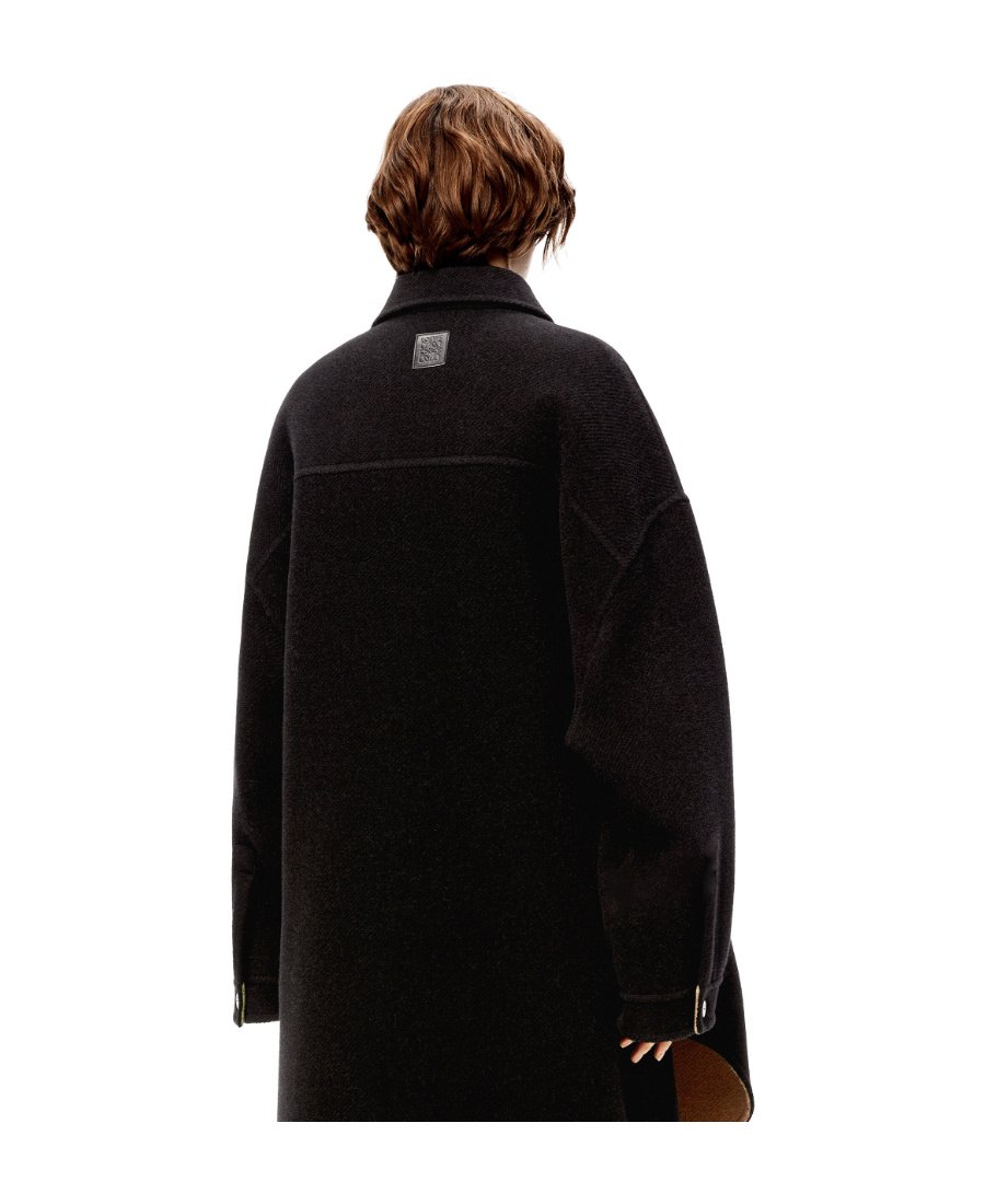 Loewe Large Profile Wool Jacket In Black