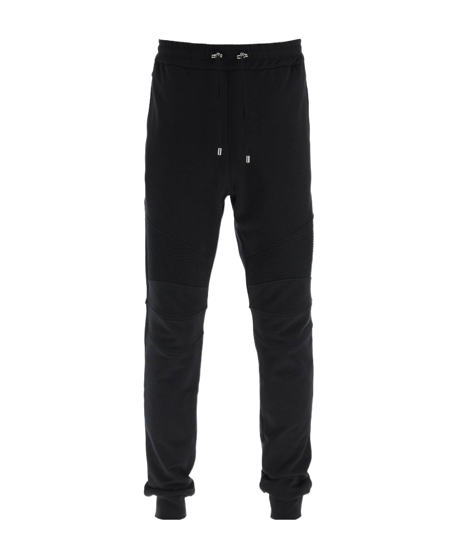 Balmain Uez Vert Cotton Track Pants In Black