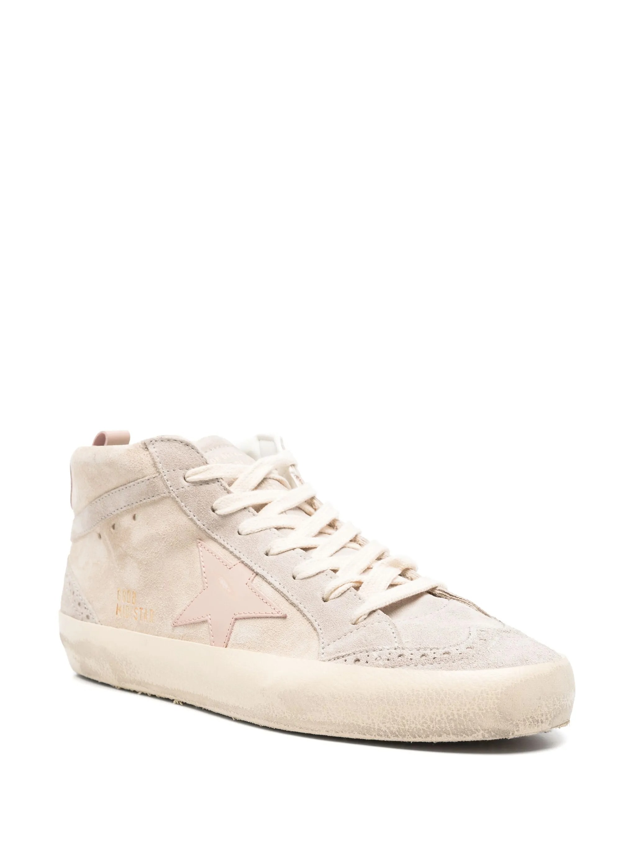 Golden Goose Mid Star Classic Suede Upper Toe An In Neutral