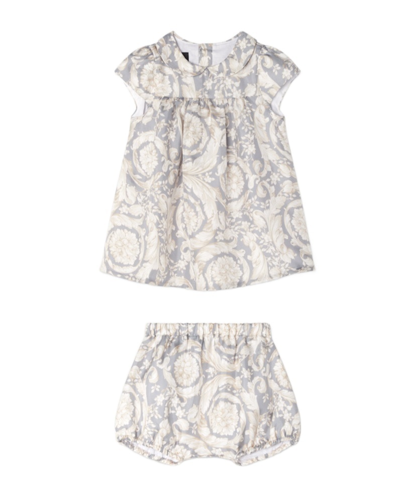 Versace Barocco-print Dress Set In White