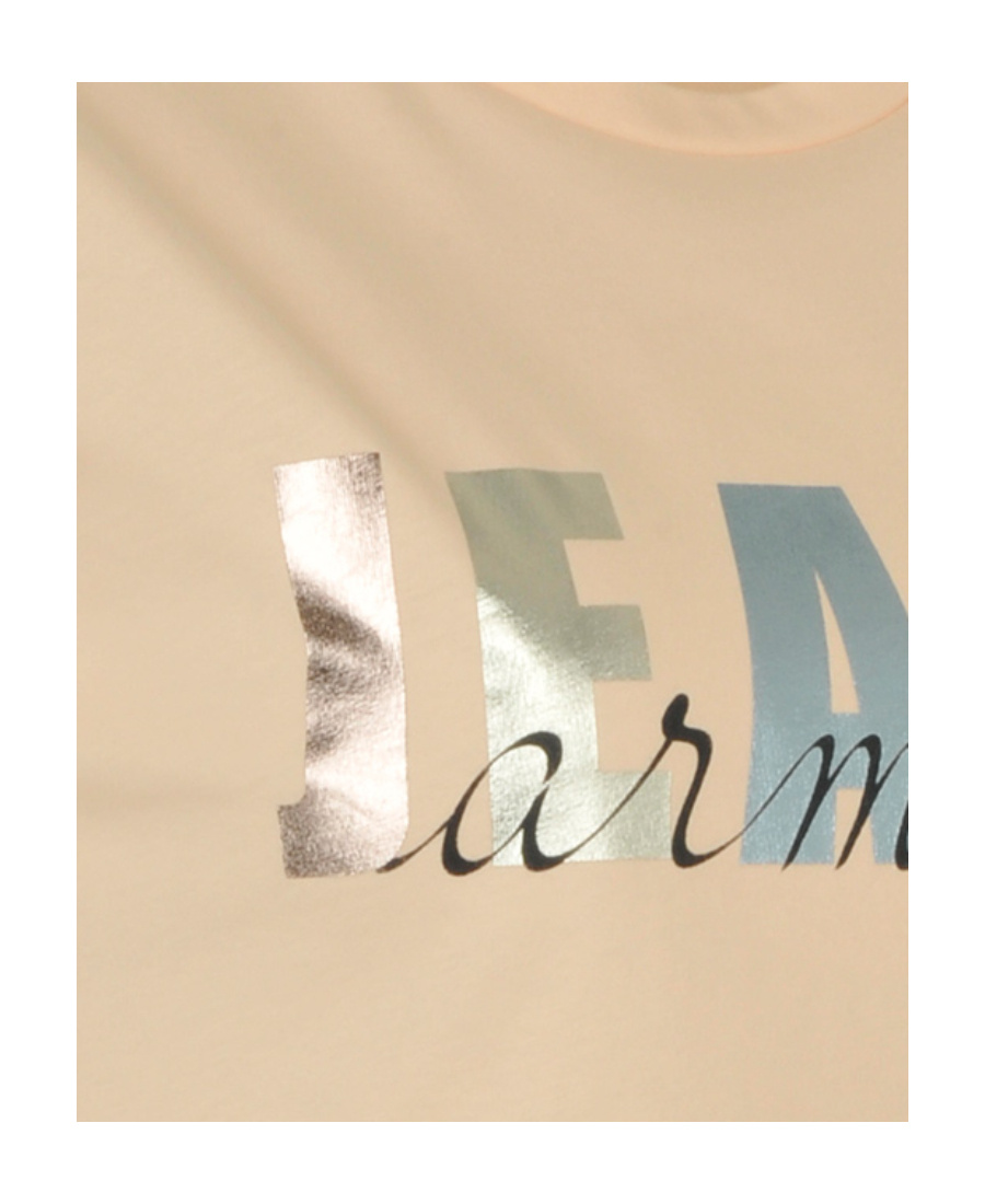Shop Armani Jeans Logo Short-sleeved T-shirt In Nude