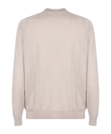 John Smedley Extrafine Polo Cardigan In Nude