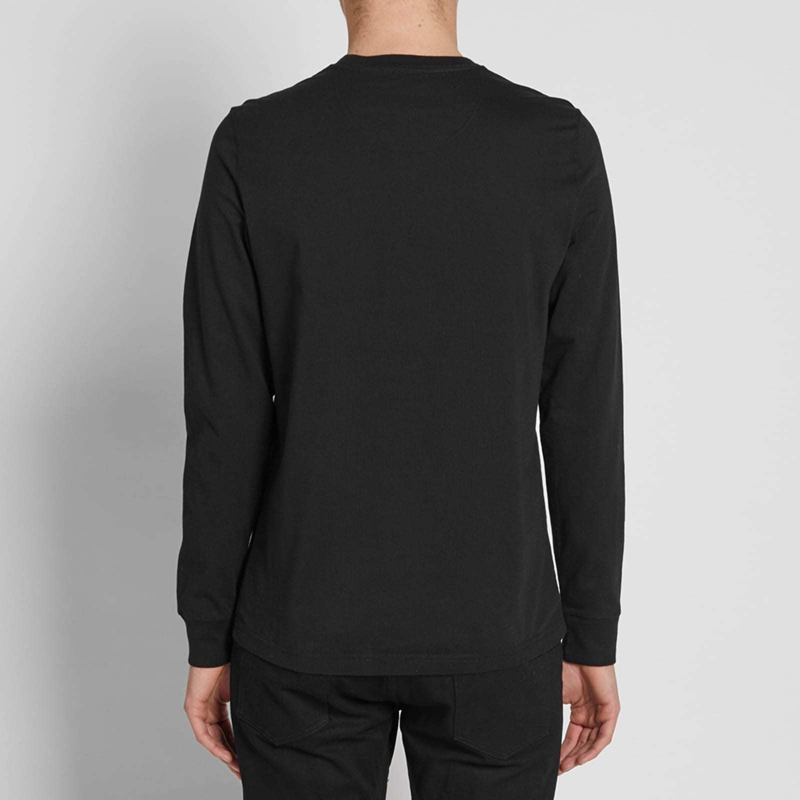Shop Barbour Long Sleeved T-shirt In Black