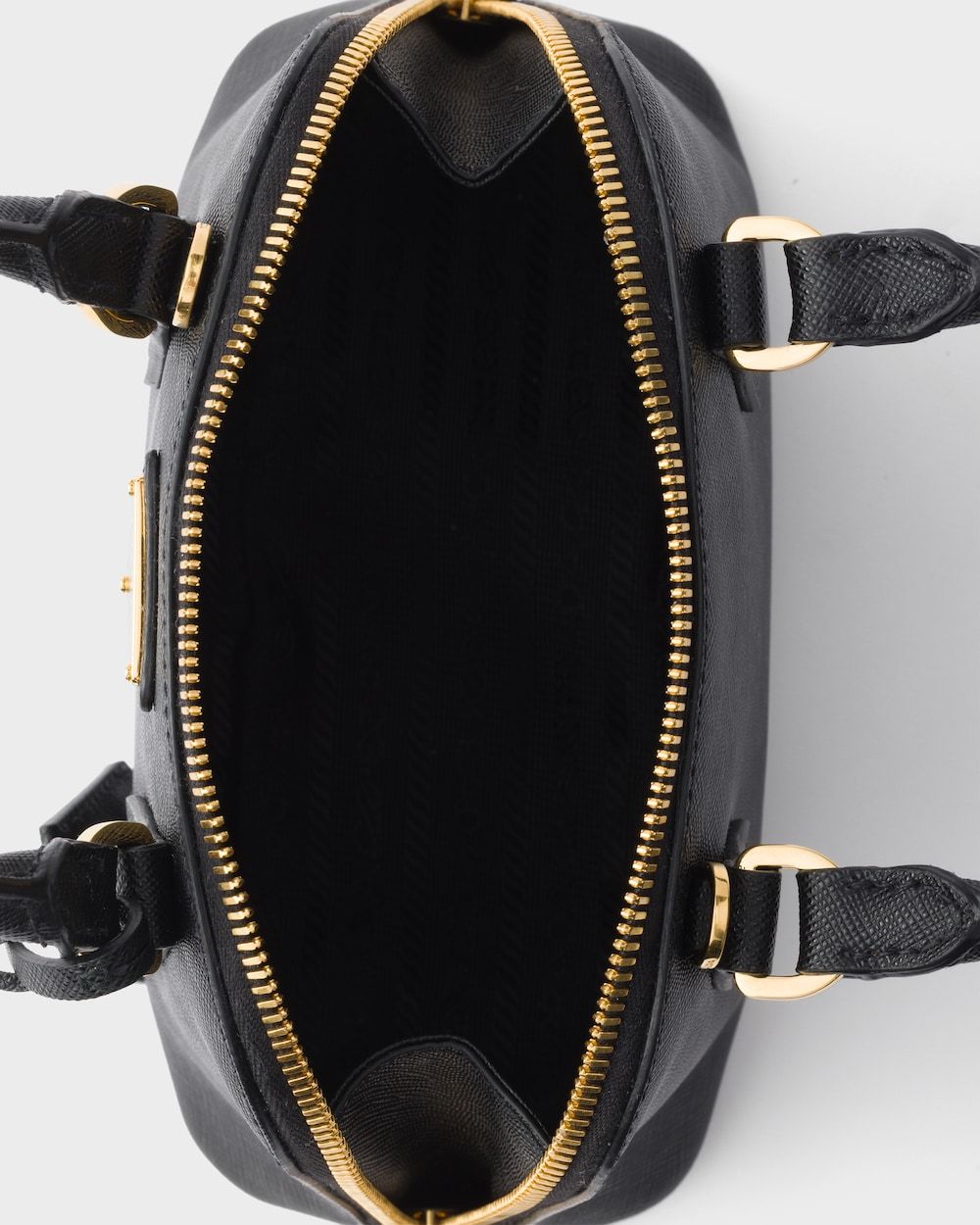 Prada Handbag Leather Top Handles In Black