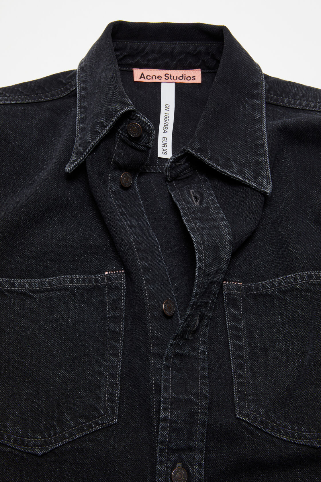 Acne Studios Long-sleeve Denim Shirt In Black