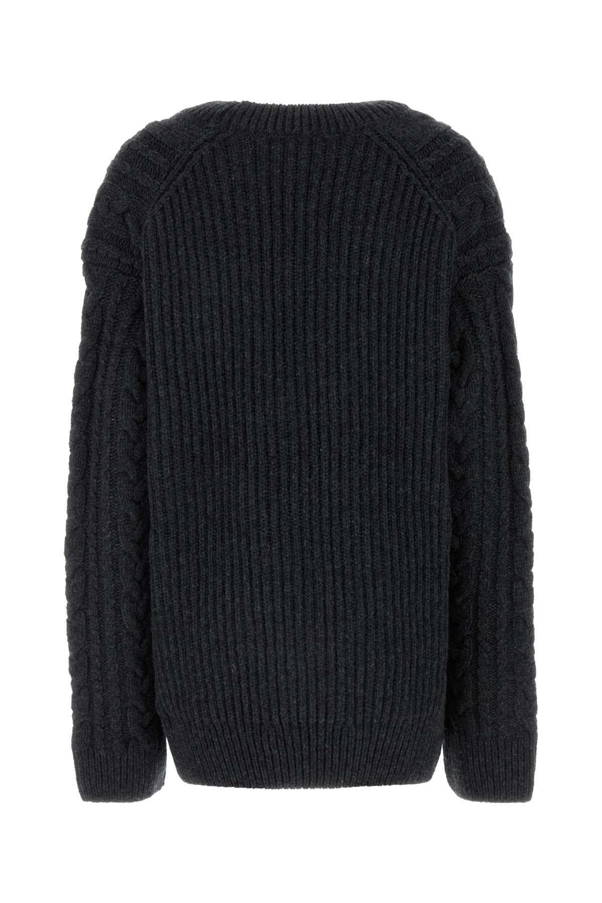 Cecilie Bahnsen Charcoal Wool Oversize Alia Sweater