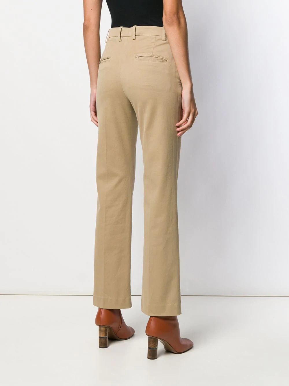 Aspesi Low-rise Flared Casual Pants In Green