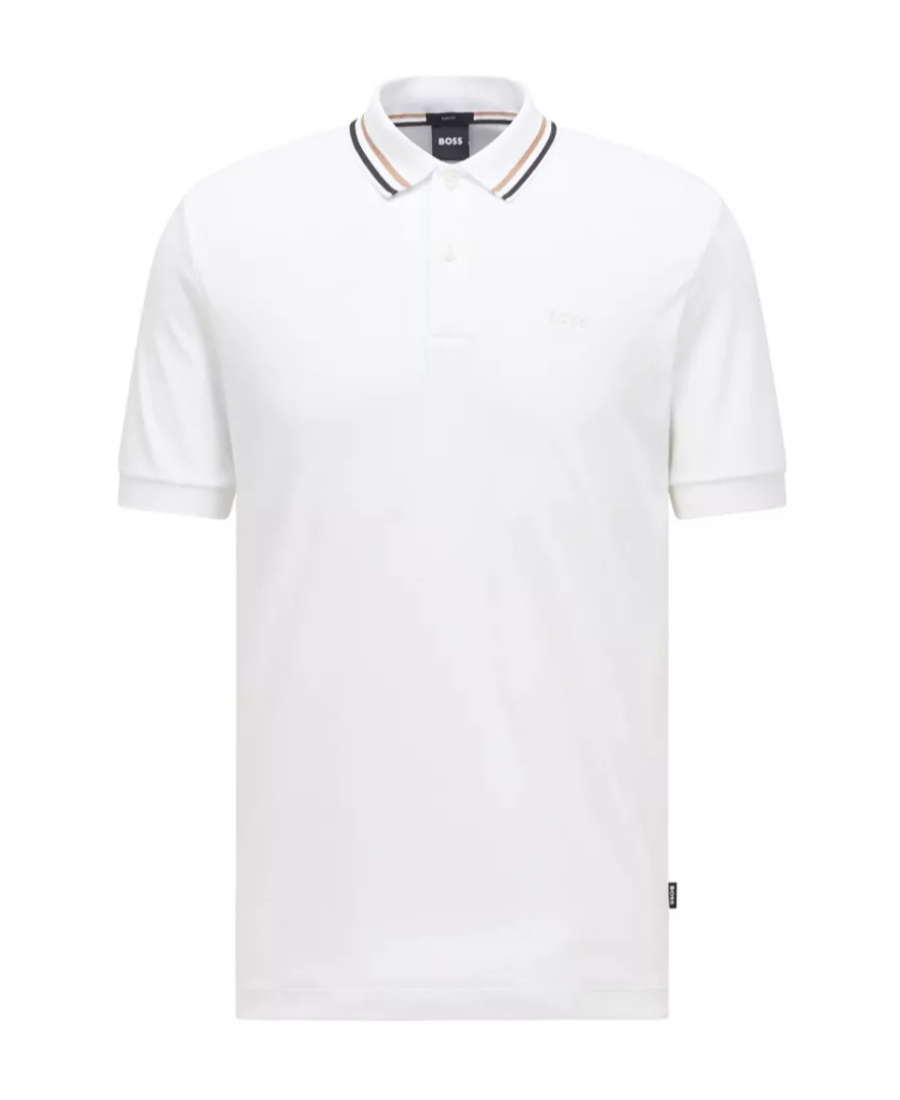 Shop Hugo Boss Short-sleeve Polo Shirt In White