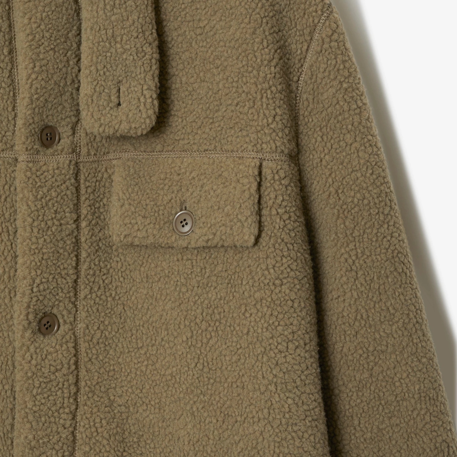 Burberry Long-sleeve Fleece Overshirt In Brown
