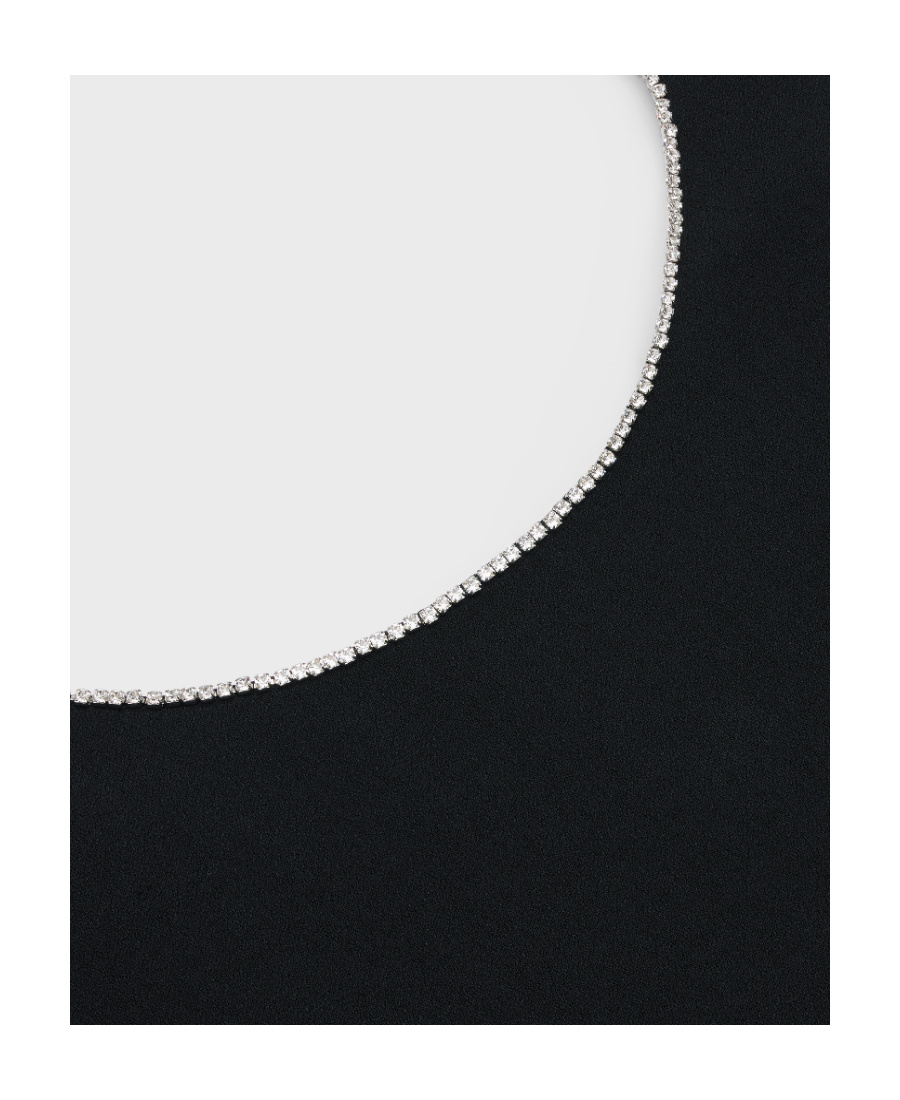 Celine Backless Dress In Viscose Sablé In Black