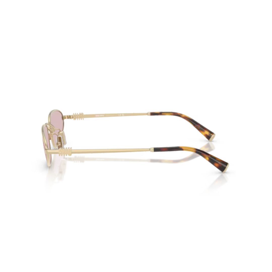 Miu Miu Narrow Oval Sunglasses In Nude