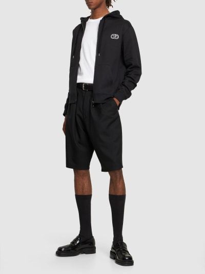 VALENTINO LOGO HOODED SWEATER