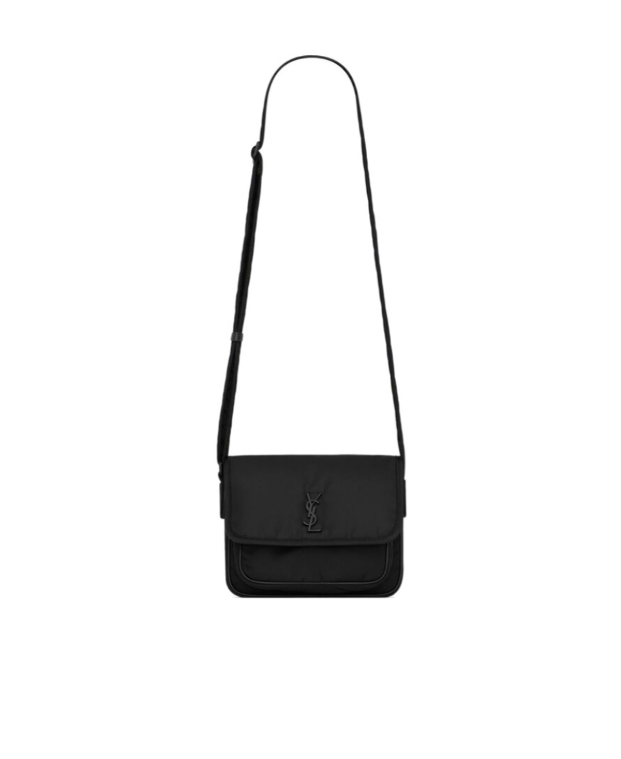 Saint Laurent Men's Niki Nylon Messenger Small Bag In Black