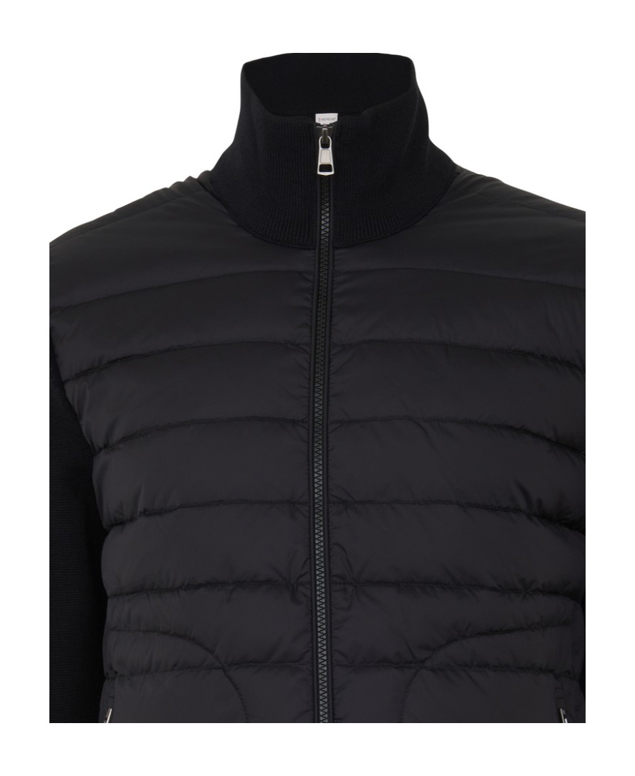 Moncler Padded Cardigan With Zip In Black
