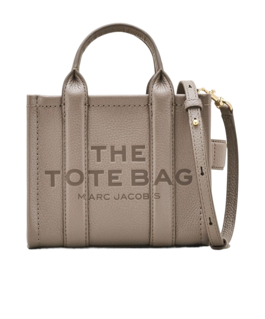 Marc Jacobs The Leather Crossbody Tote Bag In Gray