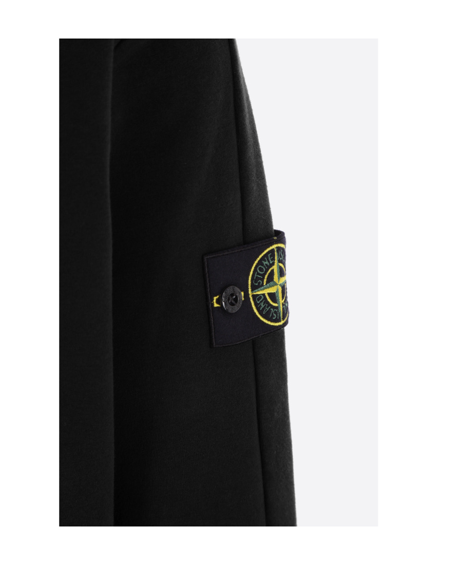 Stone Island Ribbed Crewneck Sweater With Long Sleeves In Black