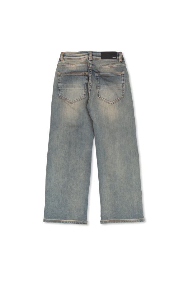 Amiri Belt Loop Jeans In Gray
