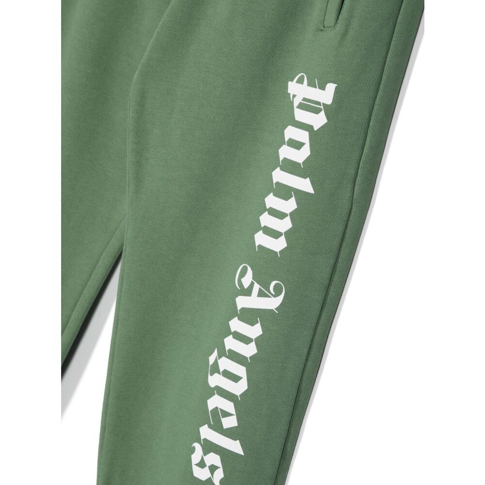 Palm Angels Classic Overlogo Sweat Pants In Green