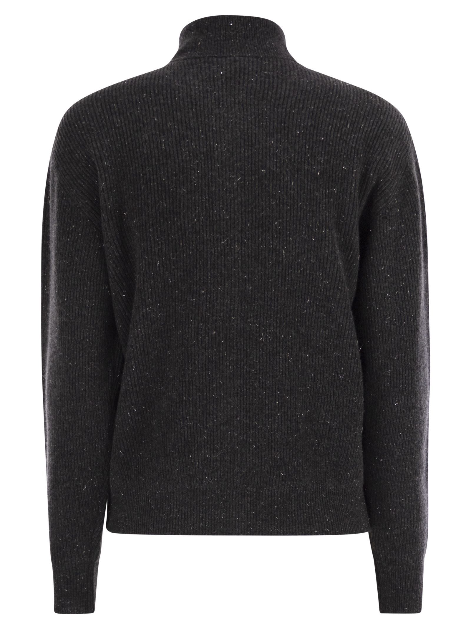 Peserico Button-up Sweater In Black