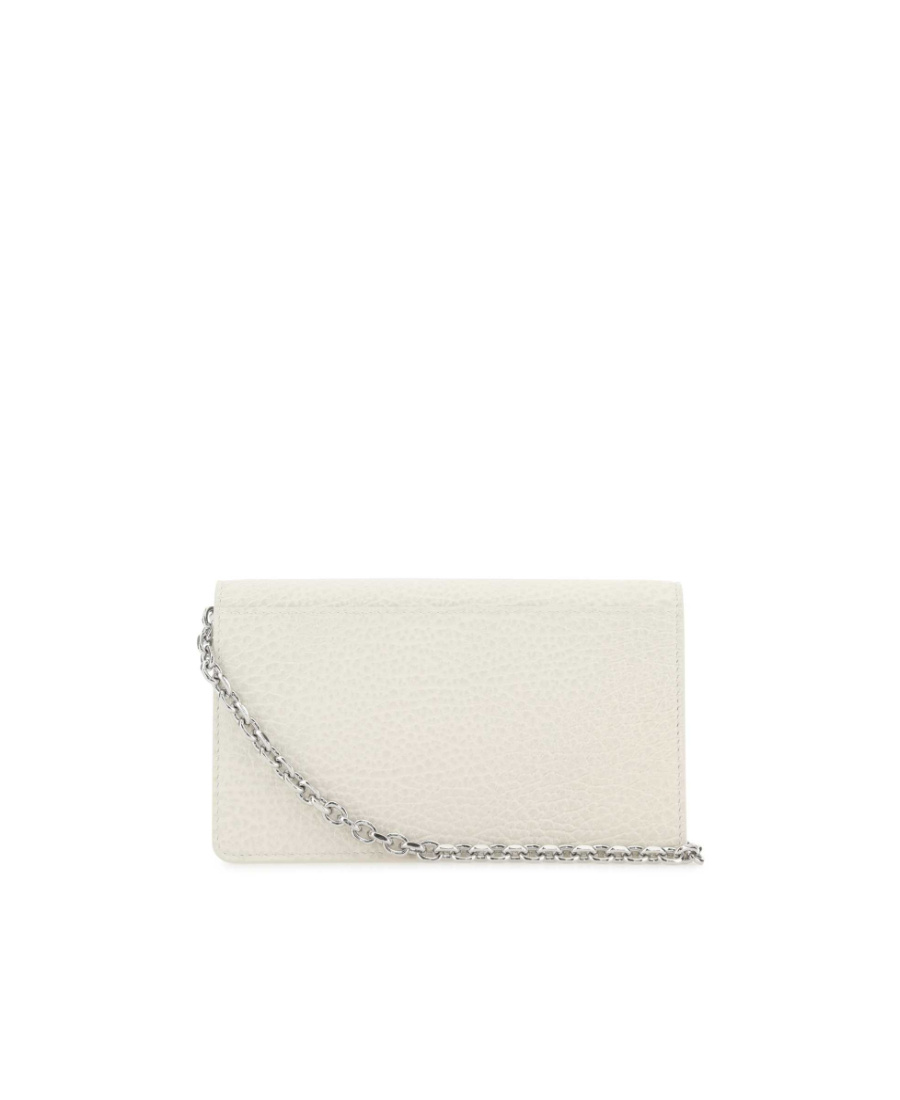 Maison Margiela Four Stitches Leather Shoulder Bag In Gray