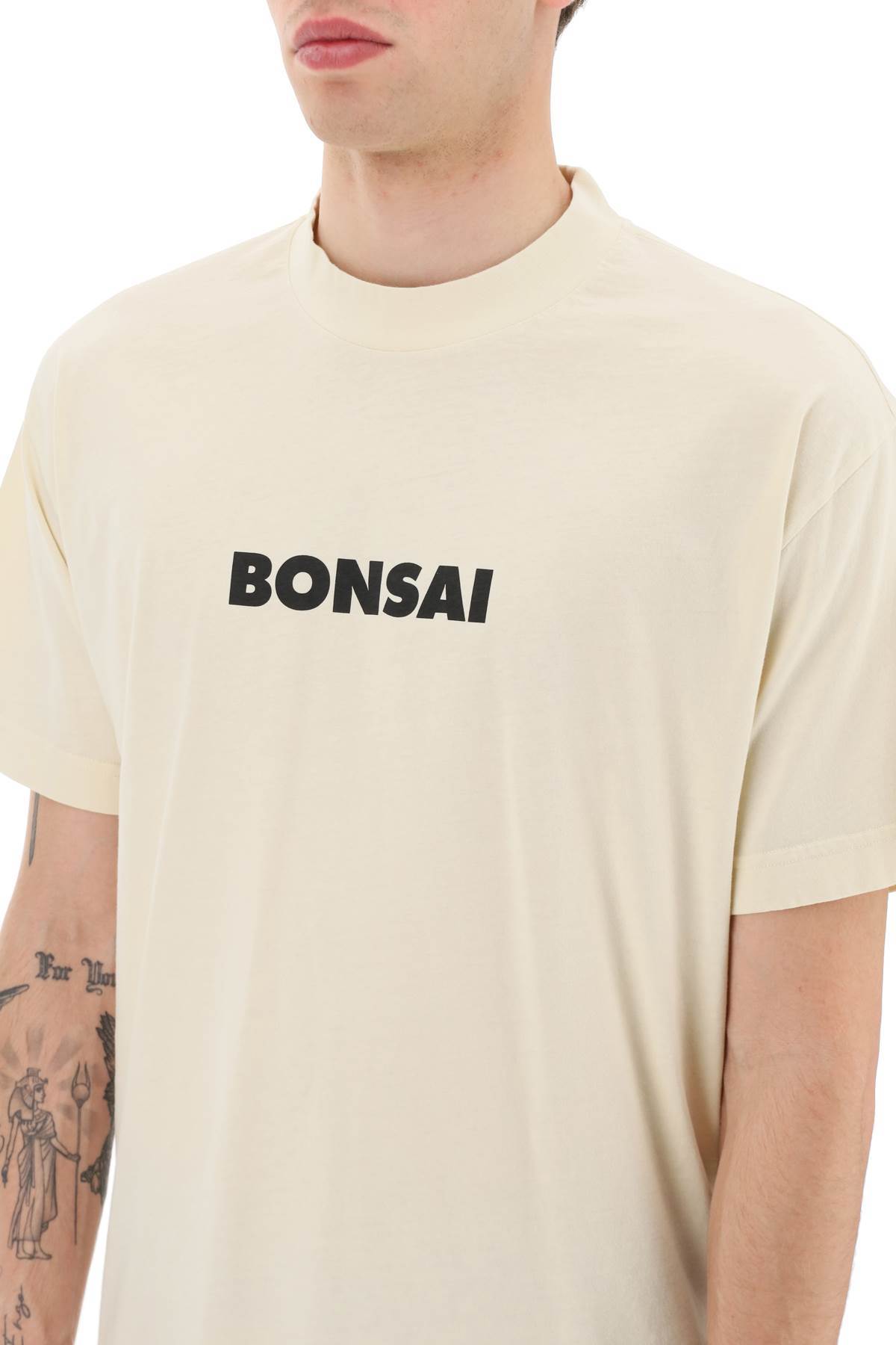 Bonsai Logo-printed Crewneck T-shirt In White