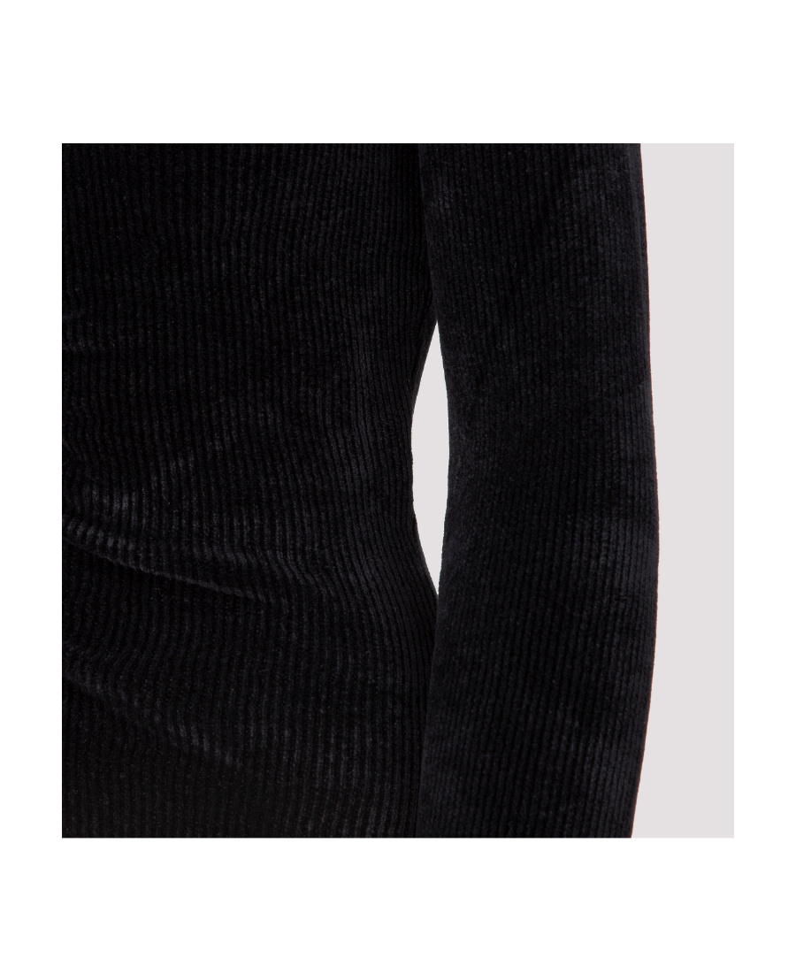 Msgm Cut-out Detail Knitted Top In Black