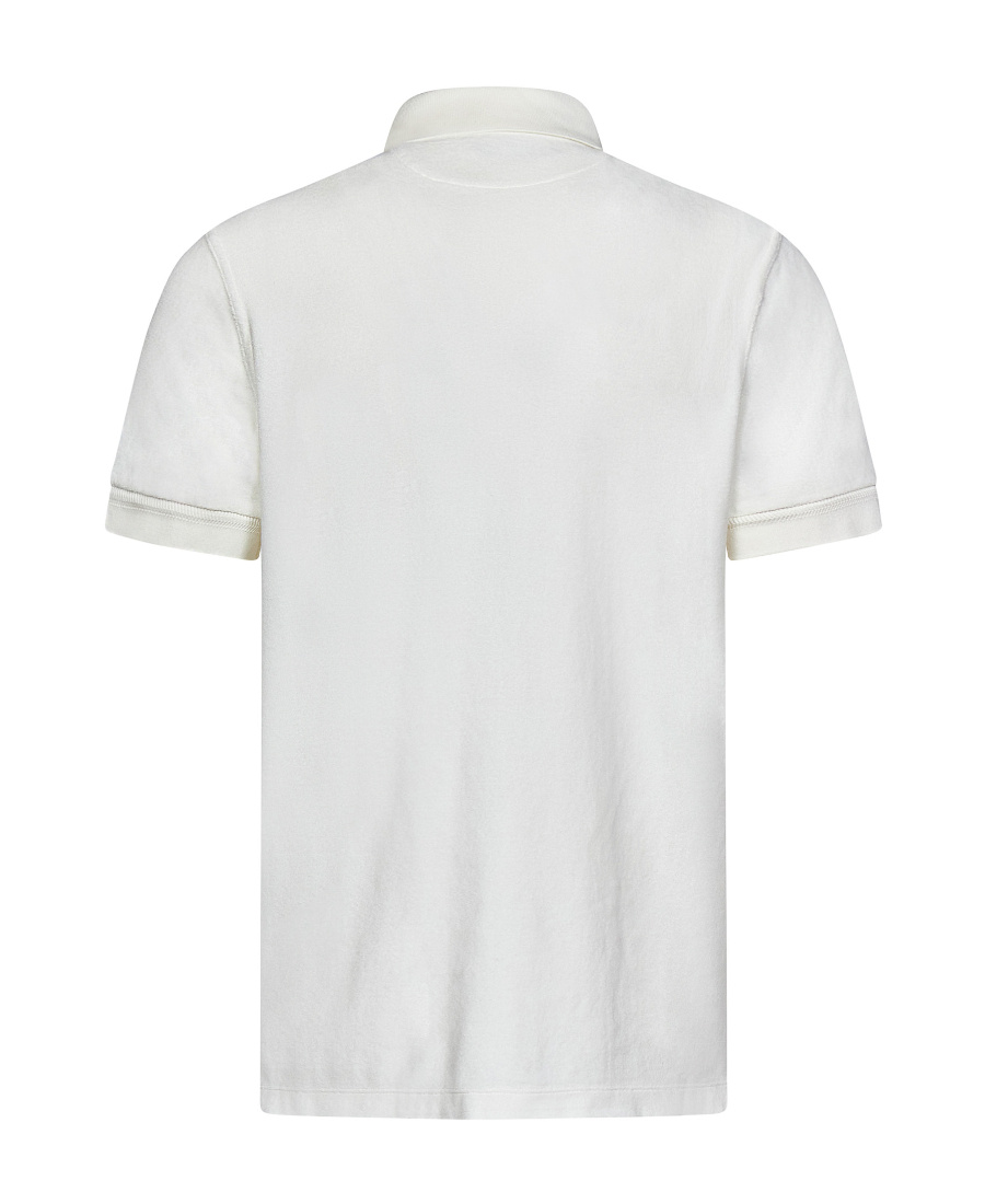 Tom Ford White Polo Shirt With Classic Collar In Cotton Blend Man In White