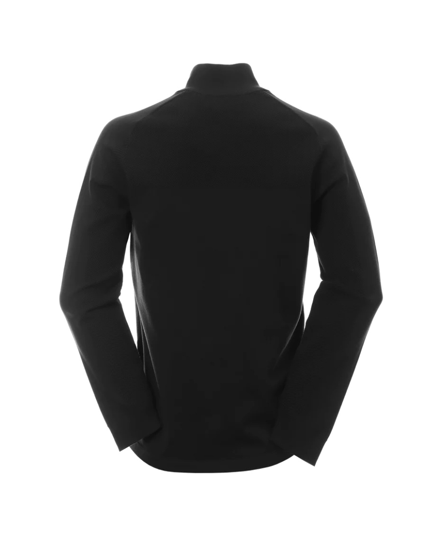 HUGO BOSS LOGO SEMI-ZIPPER SWEATER